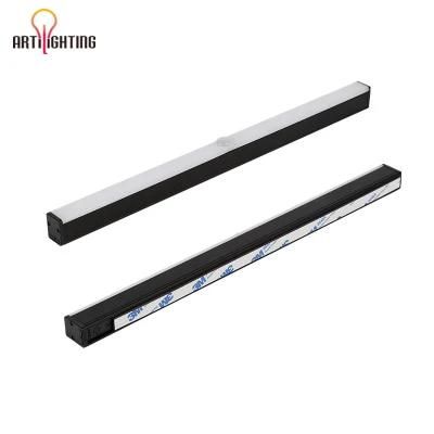 PIR Sensor Wall Mounted Strip Light Bar Kitchen Closet Shelf LED-Adherable LED Cabinet Light with USB Charging