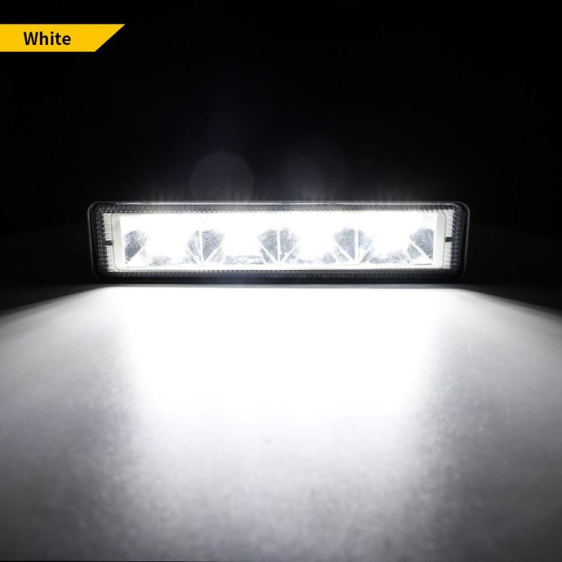 Dxz White 6inch 24LED Wholesale DRL Dual Color White Amber Flush Mount Slim Work Light for Truck 12V 24voffroad Auto Cars