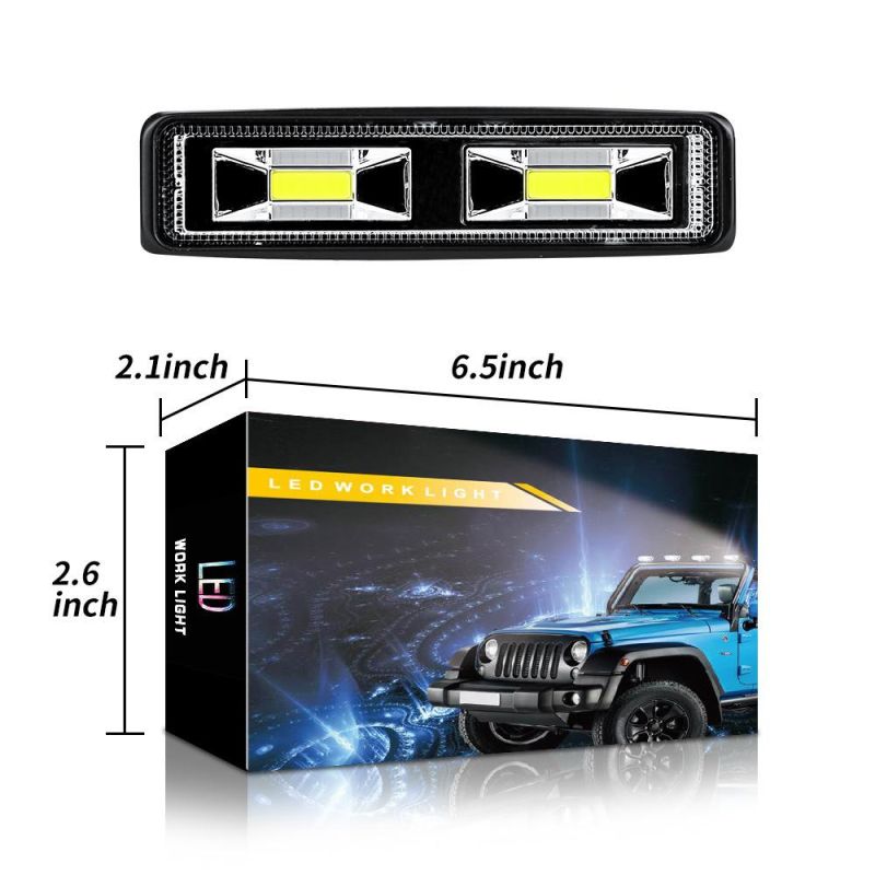 Dxz LED Work Light Bar 6 Inch COB 48W White Waterproof Fog Lamp for Driving Offroad Boat Car Tractor Truck 4X4 SUV