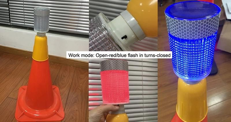 Solar Traffic Warning Blinker Cone Light