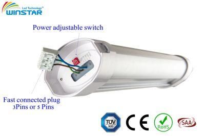 50W 1200mm 150LMW TUV Approved LED Linear Light with Internal Microwave Sensor