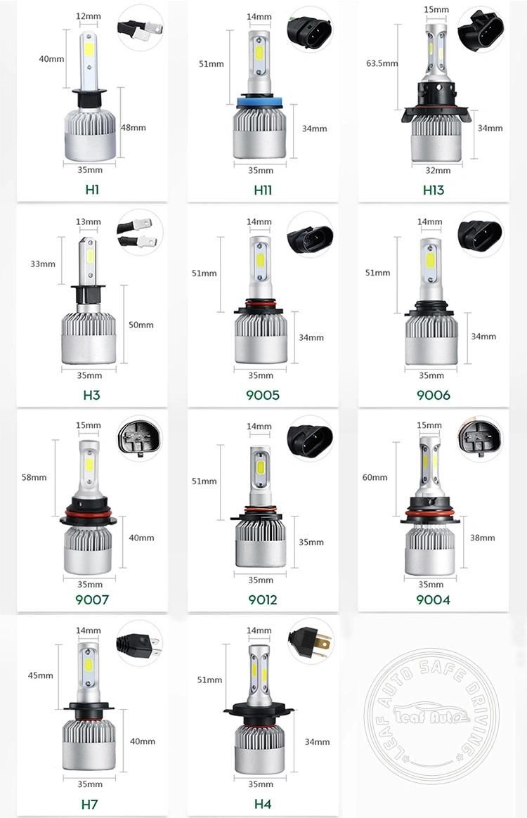 Kit De Luces LED S9 S2 LED Headlight Car LED H4 H7 H11 H8 Hb4 H1 H3 9005 Focos LED CREE Kit S6