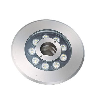 DMX Control 6W 9W LED Round Underwater Fountain Light Swimming Pool Lights