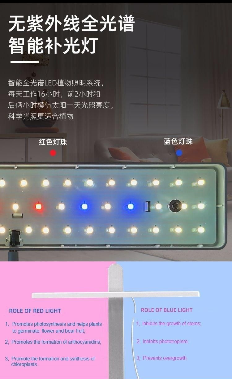 Hydroponics Smart Indoor Garden Herb Vegetable Planter Plant Flower Pot Educational Equipment Kitchen Home Appliance with LED Grow Light