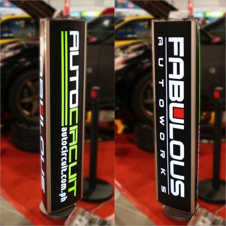 Three Sided Customized LED Acrylic Advertising Sign Light Box