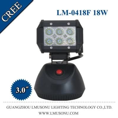 18W Super Bright CREE Rechargeable Flashing LED Work Light