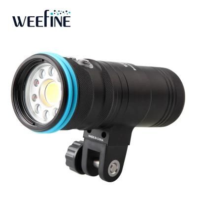 3000 Lumens Scuba Night Dive Torch with 100 Degree Beam Angle, IP68 Waterproof Submersible Flashlight for 100 Meters Underwater Photography