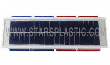 Economic Red and Blue Solar Strobe Warning Light