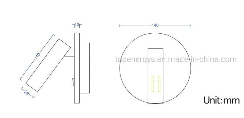 Tp-Bh-066 Headboard Light Hotel Bedside Reading Light