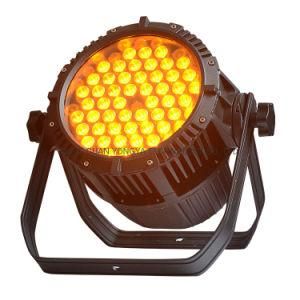 Outdoor Waterproof Stage LED PAR Light 54PCS 3W LEDs Amber