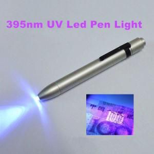 AAA Battery 395nm Voilet LED Money Detector Clip UV Penlight
