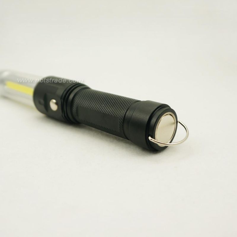 Multi Function Rechargeable Flashlight with COB Work Light