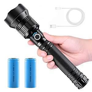 Goldmore LED Tactical Flashlights High Lumens 1000000 USB Rechargeable Torch