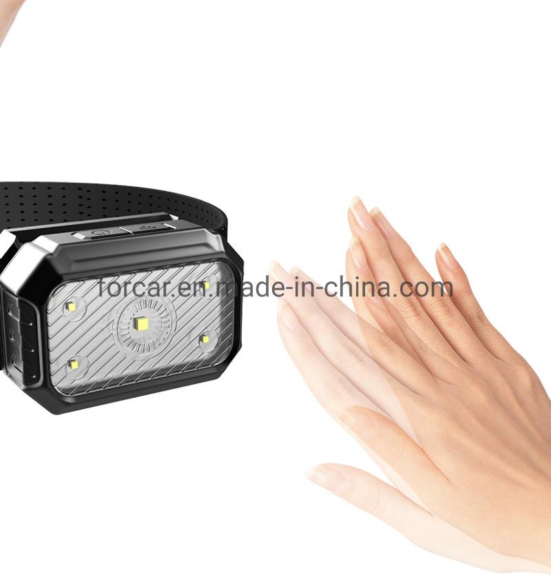 High Quality Mini Portable Camping Head Torch Lamp Rechargeable Waterproof Head Torch Light for Hunting Sensor Headlight Fishing COB LED Headlamp