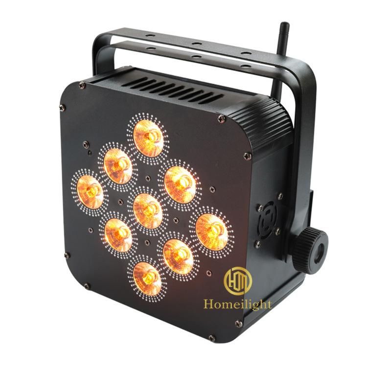 PAR Can PAR Light Lighting Stage DJ Equipment Disco Light 9PCS*18W Wireless PAR Light Uplighter