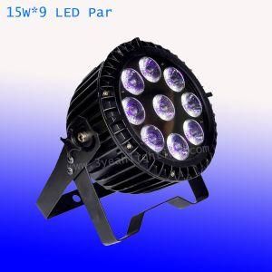 Waterproof Outdoor 9*15W RGBWA 5 in 1 LED PAR Light