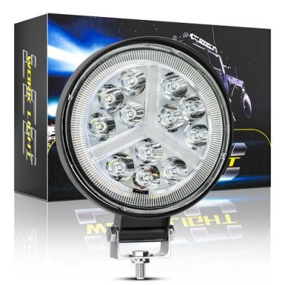 Dxz 4 Inch DRL 16LED Daytime Running Light Spotlight 48W 12V 24V LED Work Light Round for Motorcycle Offroad SUV
