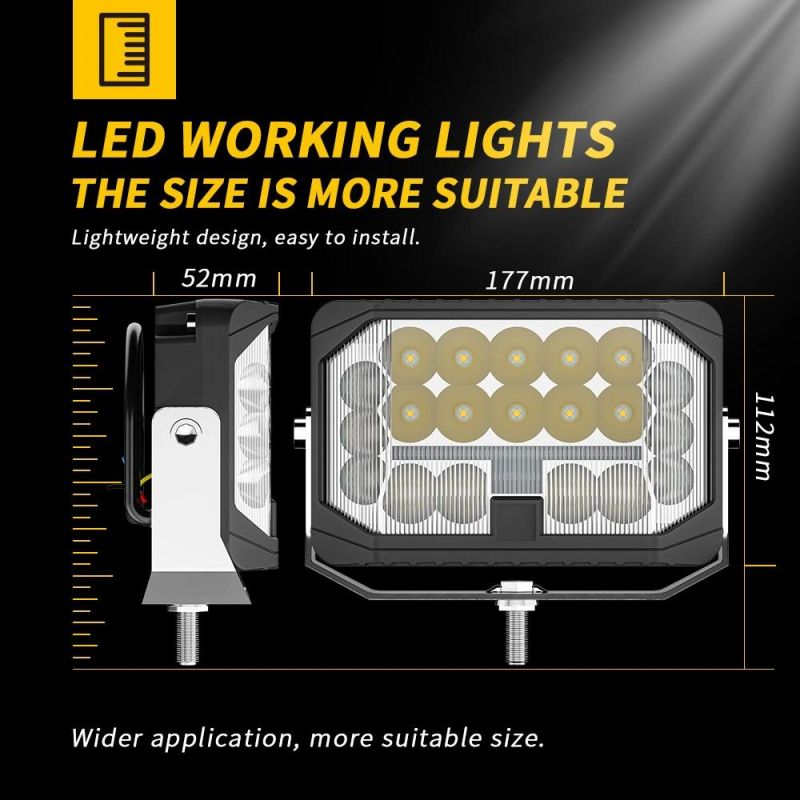 Dxz Private Model 7inch 32LED High Power Combo Spot Beam DRL Lamp Auto Car Lights Marine Boat Offroad 3" 5" 7" Inch Laser LED Driving Light for Truck