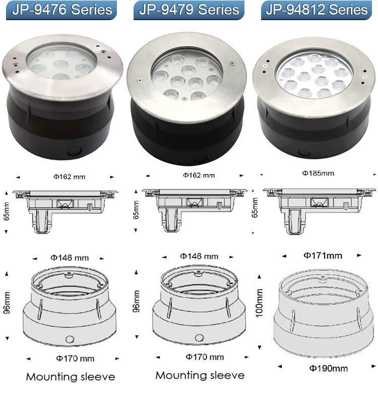 IP68 Swimming Light Low Voltage LED Pool Light 24V Stainless Steel Wall Recessed LED Swimming Pool Light