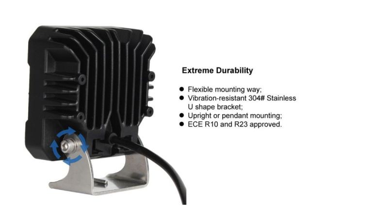 ECE Emark R10 36W 4inch Osram LED Working Lamp for off Road Truck Excavator Marine