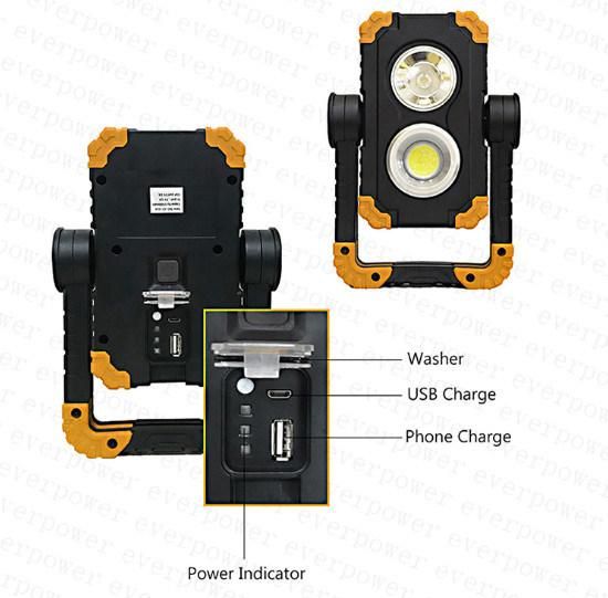 Job Site Cordless USB Rechargeable Portable LED Working Light