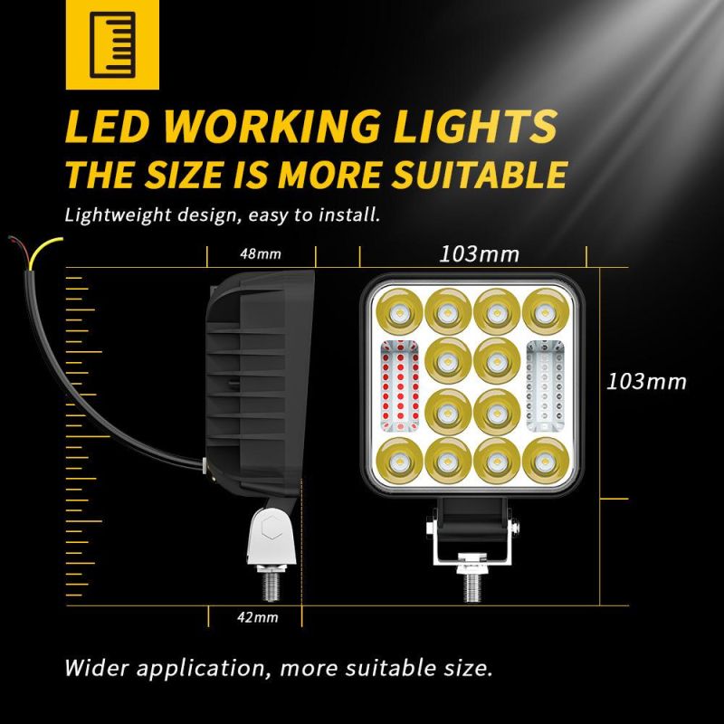 Dxz Automotive 4inch 26LED Flashing Spotlight Work Light High Low DRL for Universal Car 12V 24V