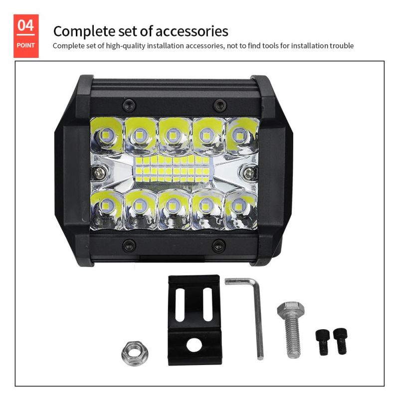 Dxz 4inch 20LED 60W Straight Dual Row Driving Car Truck LED Offroad Light Bar for 4X4