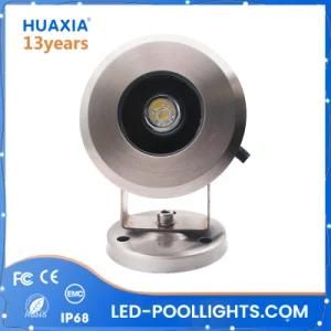 Outdoor Stainless Steel Swimming Pool IP68 Mini 3W LED Underwater Light