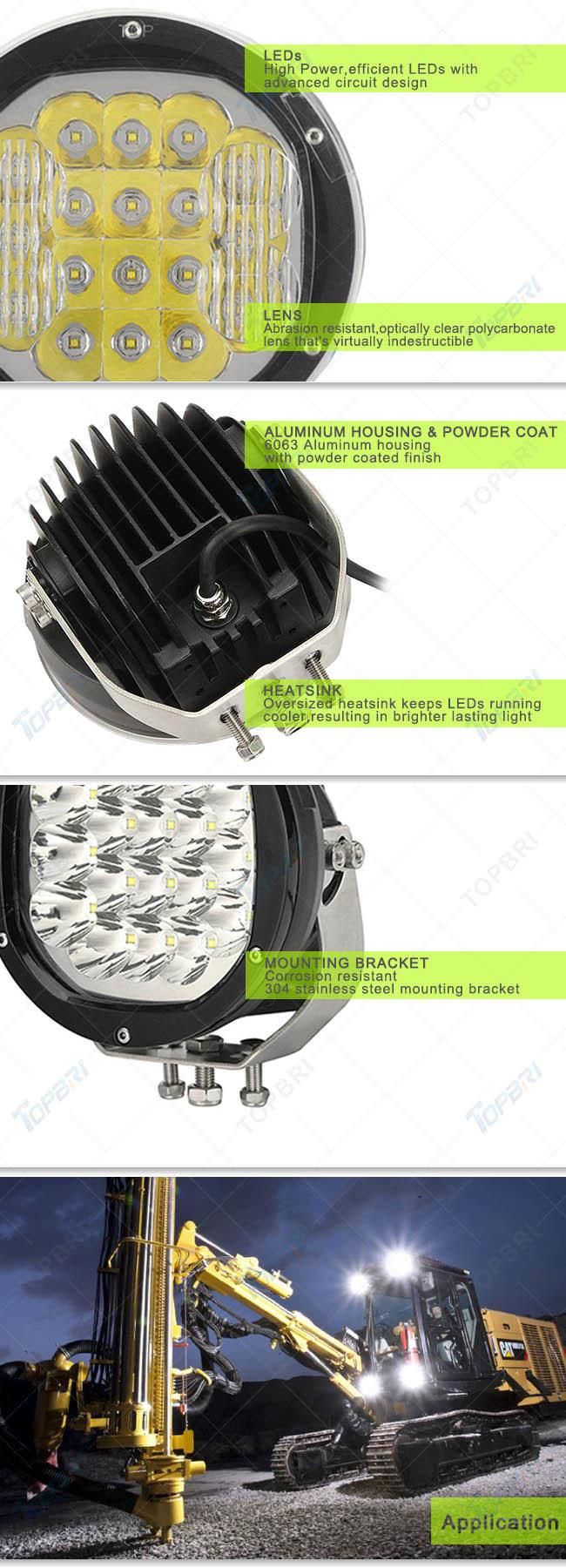 Auto Accessories 90W Red Round LED Auto Driving Light