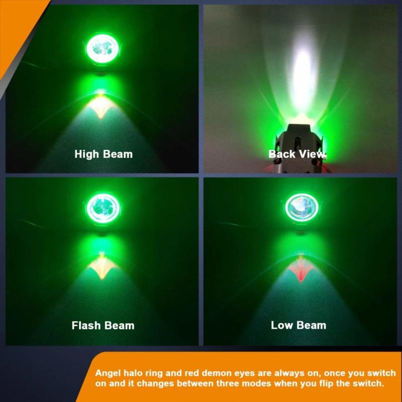 Easy Installation White Motorcycle Spot Light High Brightness Projector Light for Scooter