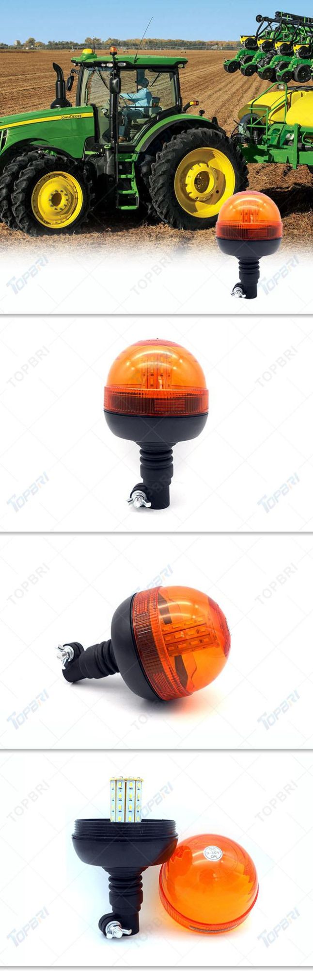 12V/24V DC Emergency LED Rotating Beacon Lights