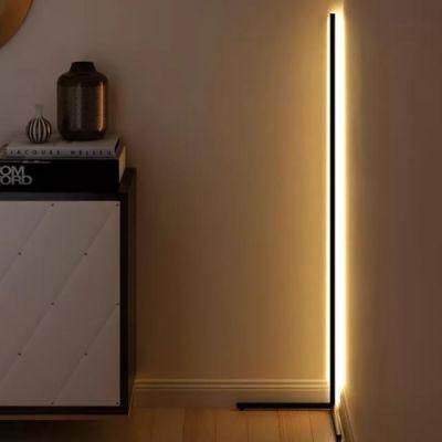 Modern LED Floor Light Black with Remote Decorative Lamp