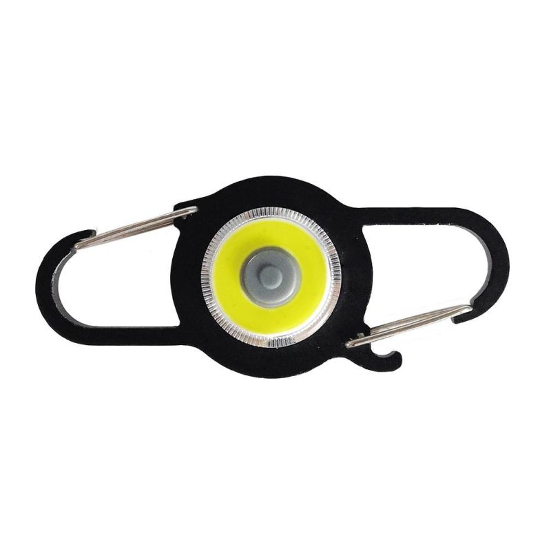 Yichen S Shaped COB LED Flashlight with Carabiner Keychain