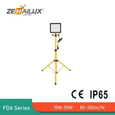 Adjustable Yellow Tripod Stand Outdoor 30W LED Work Light
