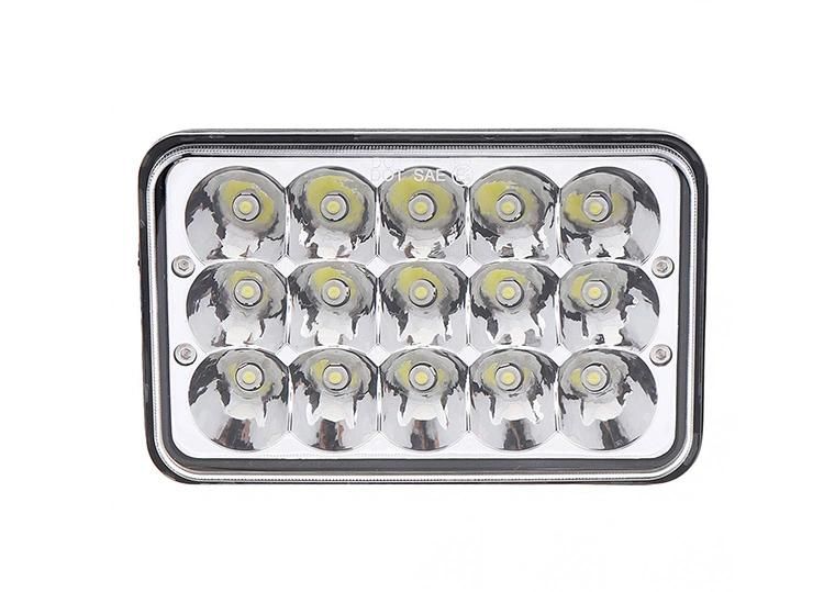 4X6 Dual Beam 45W Sealed Beam LED Work Light for Jeep Pickup Truck off-Road Rectangular Car LED Headlight