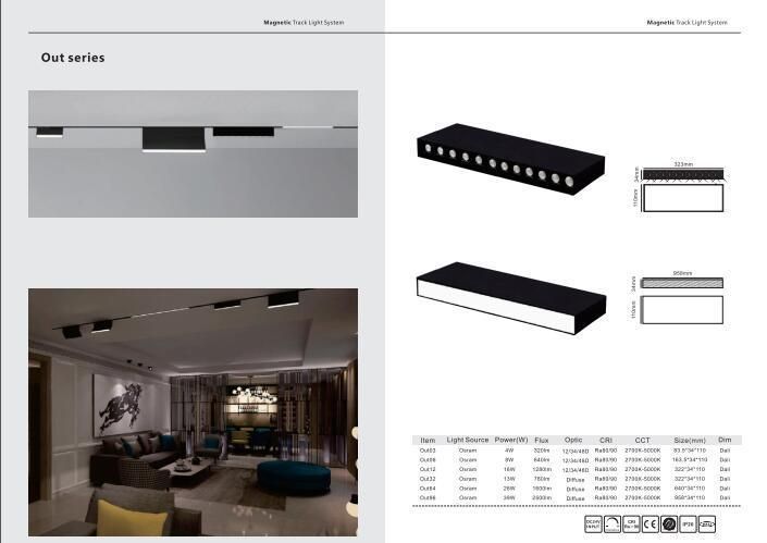 Magnetic Track Light System Pendant Gloal Light Source Serials