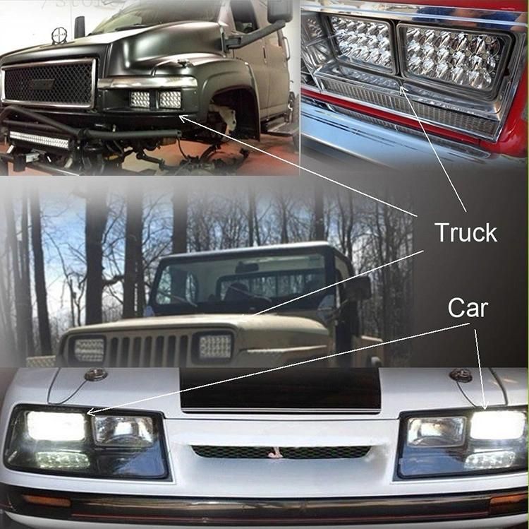 4X6 Dual Beam 45W Sealed Beam LED Work Light for Jeep Pickup Truck off-Road Rectangular Car LED Headlight