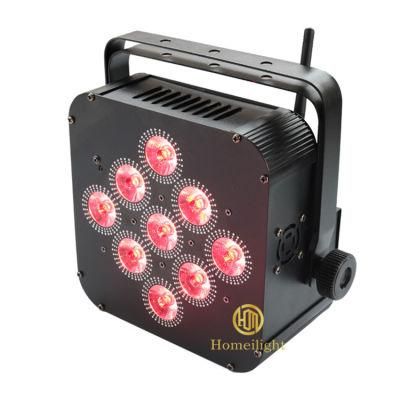 PAR Can PAR Light Lighting Stage DJ Equipment Disco Light 9PCS*18W Wireless PAR Light Uplighter