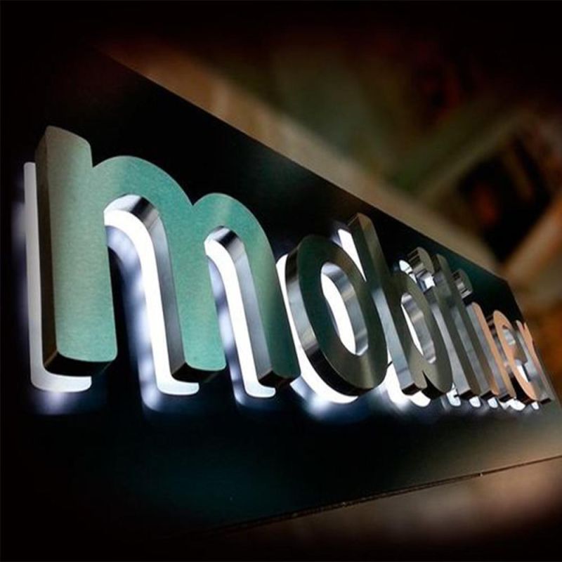 3D Letters Custom Logo Signs Metal LED Signs Alphabet Acrylic Letters LED Sign