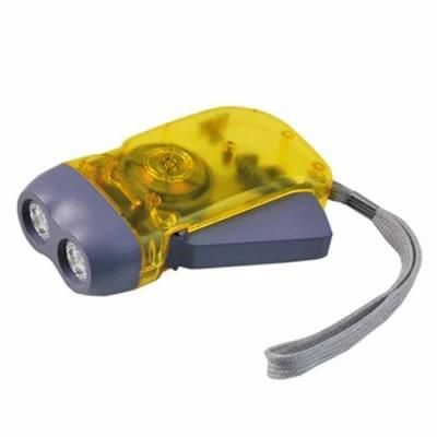 Goldmore10 Hand Crank LED Torch Light Battery Free 3LED Hand Press Flashlight