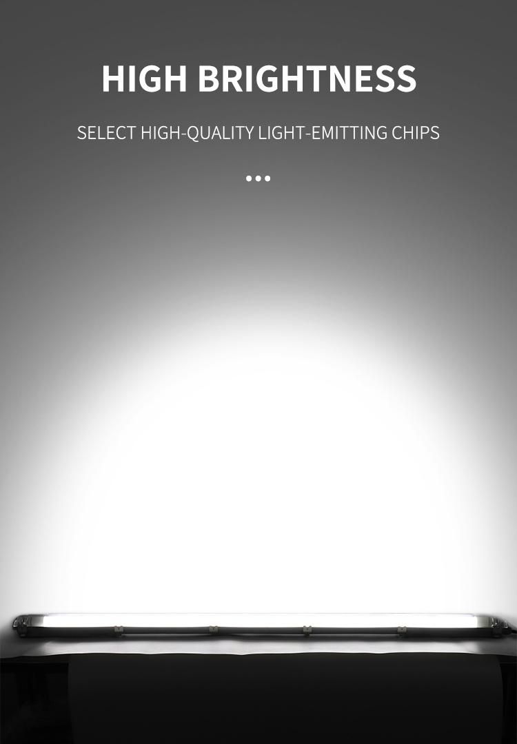 230V 6000K Moisture-Proof Lamp with 1 LED Tube 1.2m Tri-Proof Lights