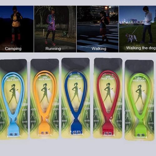 2LED Silicone Hands Free Portable Neck LED Running Warning Light