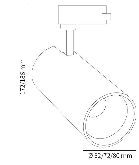 15W Integrated COB Rail Spotlight Zoomable LED Track Light