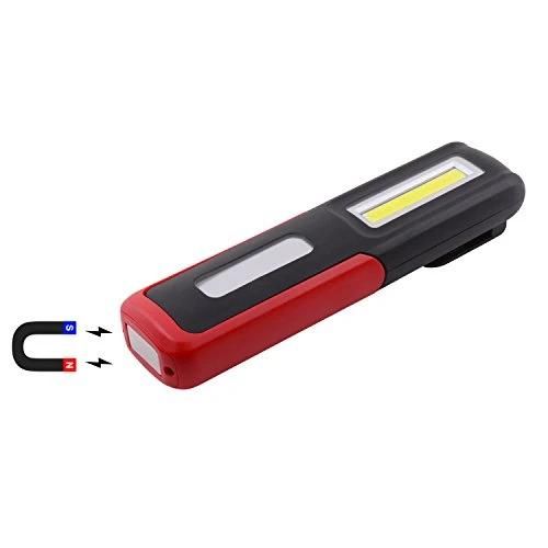 Portable Inspection Lamp USB Rechargeable Multifunction COB LED Work Light Torch Light with Magnetic Stand and Hook