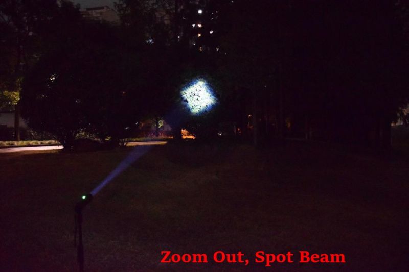 USB Rechargeable Zoom in and Zoom out Outdoor Camping Searching Aluminum LED Flashlight