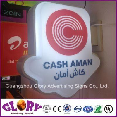 Round Style Double Side Outdoor vacuum Forming Advertising Light Box