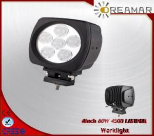 6inch 60W Auto LED Car Work Lights for 4X4 Offroad, E-MARK