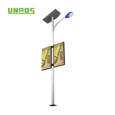 Lamp Pole Outdoor Advertising PVC Film LED Banner Tension Light Box Billboard