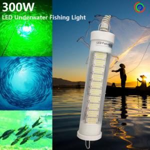 Dimmable 12V Green/White/Yellow/Blue 300W Submersible LED Fishing Light Tickradiem