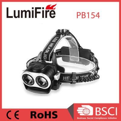 2t6 LED Strong Power 1600lm Zoomable LED Headlamp